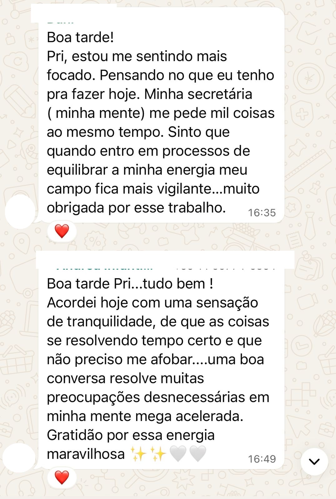 Depoimento de participante do Ciclo de Tratamento Coletivo